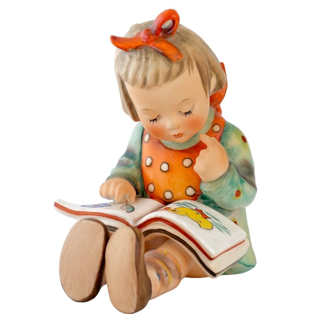 Vintage Hummel "Book Worm" Little Girl Reading #8